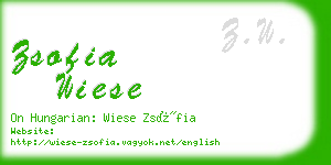 zsofia wiese business card